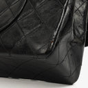 Chanel Vintage Classic Double Flap Bag in Quilted Black Lambskin with 24K Gold-Plated Hardware