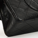 Chanel Vintage Classic Double Flap Bag in Quilted Black Lambskin with 24K Gold-Plated Hardware