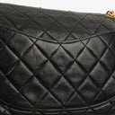 Chanel Vintage Classic Double Flap Bag in Quilted Black Lambskin with 24K Gold-Plated Hardware