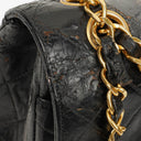 Chanel Vintage Classic Double Flap Bag in Quilted Black Lambskin with 24K Gold-Plated Hardware