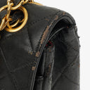 Chanel Vintage Classic Double Flap Bag in Quilted Black Lambskin with 24K Gold-Plated Hardware
