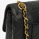 Chanel Vintage Classic Double Flap Bag in Quilted Black Lambskin with 24K Gold-Plated Hardware