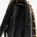Chanel Vintage Classic Double Flap Bag in Quilted Black Lambskin with 24K Gold-Plated Hardware
