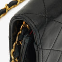 Chanel Mini Classic Black Quilted Lambskin Full Flap Wallet On Chain WOC With 24K Gold-Plated Hardware