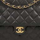 Chanel Small Classic Single Flap Bag Black Quilted Lambskin With 24K Gold-Plated Hardware
