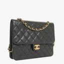 Chanel Small Classic Single Flap Bag Black Quilted Lambskin With 24K Gold-Plated Hardware