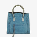 Celine Blue Suede And Leather Medium Phantom Bag