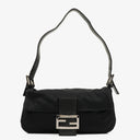 Fendi Baguette Black Neoprene Shoulder Bag