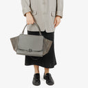 Celine Grey Leather and Suede Trapeze Bag