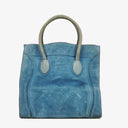 Celine Blue Suede And Leather Medium Phantom Bag