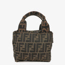 Fendi Fabric FF Tobacco Mini Cosmetic Bag