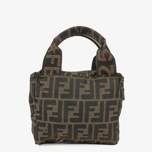 Fendi Fabric FF Tobacco Mini Cosmetic Bag