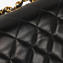 Chanel Maxi CC Classic Single Flap Maxi Logo Bag Black Quilted Lambskin 24K Gold-Plated Hardware
