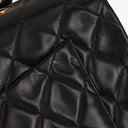 Chanel Maxi CC Classic Single Flap Maxi Logo Bag Black Quilted Lambskin 24K Gold-Plated Hardware