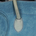 Celine Blue Suede And Leather Medium Phantom Bag