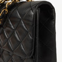 Chanel Maxi CC Classic Single Flap Maxi Logo Bag Black Quilted Lambskin 24K Gold-Plated Hardware