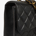 Chanel Maxi CC Classic Single Flap Maxi Logo Bag Black Quilted Lambskin 24K Gold-Plated Hardware