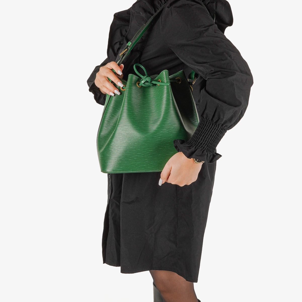 Louis Vuitton Petit Noe Green EPI Leather Shoulder Bag
