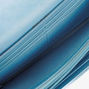 Chanel Large Quillted Lambskin Light Blue Flap Wallet