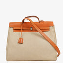 Hermes Herbag Natural Toile Vache Hunter MM 2 In 1 Bag