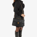 Chanel Maxi CC Classic Single Flap Maxi Logo Bag Black Quilted Lambskin 24K Gold-Plated Hardware