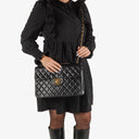 Chanel Maxi CC Classic Single Flap Maxi Logo Bag Black Quilted Lambskin 24K Gold-Plated Hardware