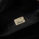 Chanel Vintage Large Camera Tassel Bag In Black Quilted Caviar Leather