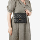 Chanel Small Classic Single Flap Bag Black Quilted Lambskin With 24K Gold-Plated Hardware