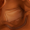 Celine Vintage Macadam Triomphe Brown Drawstring Bucket Bag