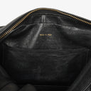 Chanel Vintage Large Camera Tassel Bag In Black Quilted Caviar Leather
