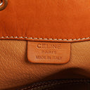 Celine Vintage Macadam Triomphe Brown Drawstring Bucket Bag