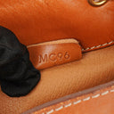 Celine Vintage Macadam Triomphe Brown Drawstring Bucket Bag