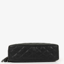 Chanel Vintage Large Camera Tassel Bag In Black Quilted Caviar Leather