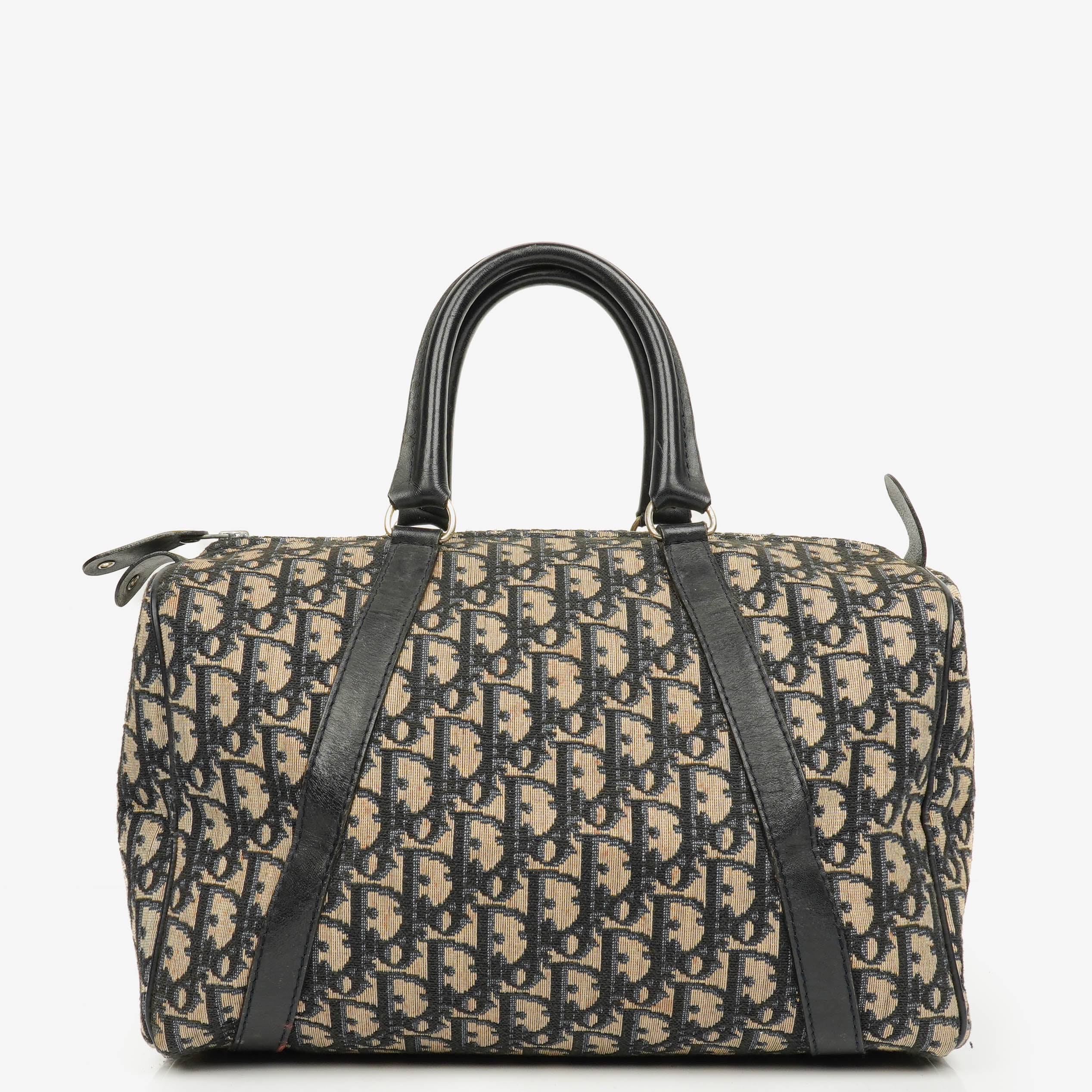Christian Dior Trotter 30 Vintage Beige/Navy Boston Bag