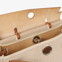 Hermes Herbag PM Vache Hunter Criss Viking Ecru Beige Naturel 2 Way Backpack With Palladium Hardware