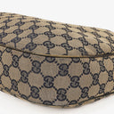Gucci Charmy Navy GG Canvas Sherry Line Hobo Bag