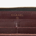 Chanel Large Gusset Zip Around Black Caviar Quilted Wallet