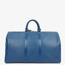 Louis Vuitton Keepall 45 Blue EPI Leather Travel Bag