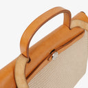 Hermes Herbag PM Vache Hunter Criss Viking Ecru Beige Naturel 2 Way Backpack With Palladium Hardware