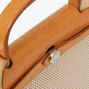 Hermes Herbag PM Vache Hunter Criss Viking Ecru Beige Naturel 2 Way Backpack With Palladium Hardware
