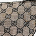 Gucci Mini Baguette Pochette Boat Pink/Black GG Monogram Bag