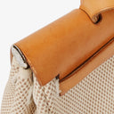 Hermes Herbag PM Vache Hunter Criss Viking Ecru Beige Naturel 2 Way Backpack With Palladium Hardware