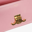 Celine Claude Long Triomphe East West Shoulder Bag Shiny Pink (Rose) Calfskin