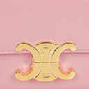 Celine Claude Long Triomphe East West Shoulder Bag Shiny Pink (Rose) Calfskin