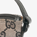 Gucci Mini Baguette Pochette Boat Pink/Black GG Monogram Bag