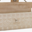 Chanel Beige East West Travel Line Chocolate Bar Flap Bag