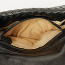 Bottega Veneta Black Intrecciato Leather Braided Handle Flap Shoulder Bag