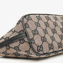 Gucci Mini Baguette Pochette Boat Pink/Black GG Monogram Bag