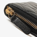 Chanel Large Gusset Zip Around Black Caviar Quilted Wallet