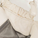 Sac à rabat en plastique blanc moderne Chanel à chaîne froissée vernie